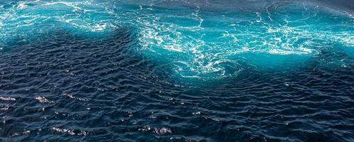 banner de textura de fondo de agua de mar azul. póster o papel tapiz con ondas abstractas foto