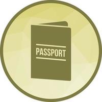 icono de fondo de baja poli pasaporte vector