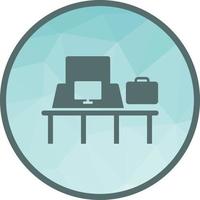 Suitcase Inspection Low Poly Background Icon vector