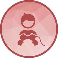 Playing Video Game Low Poly Background Icon vector