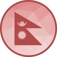 icono de fondo de baja poli de nepal vector