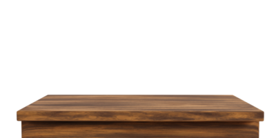 mesa vacía de tablero de madera con renderizado 3d png