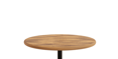 wooden board empty circle table with 3d render png