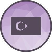 Turkey Low Poly Background Icon vector