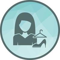 Woman Style Low Poly Background Icon vector