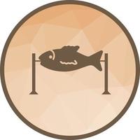 Grilled FIsh Low Poly Background Icon vector