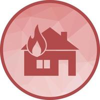 House on Fire Low Poly Background Icon vector