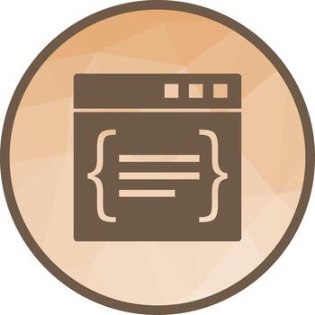 Code Low Poly Background Icon vector