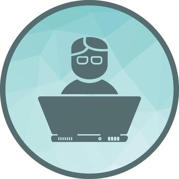 desarrollador de software icono de fondo de baja poli vector