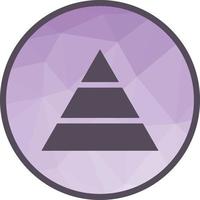 Pyramid Chart Low Poly Background Icon vector