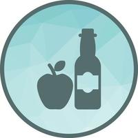 icono de fondo de baja poli de sidra de manzana vector