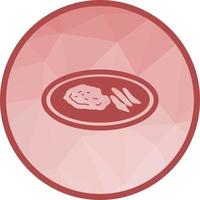 Veal Cutlet Low Poly Background Icon vector