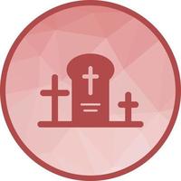 Graveyard Low Poly Background Icon vector