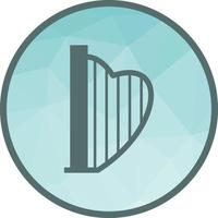 Harp Low Poly Background Icon vector