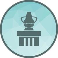 Jar on Display Low Poly Background Icon vector