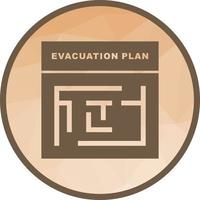 Evacuation Plan Low Poly Background Icon vector