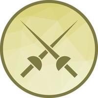 Fencing Swords Low Poly Background Icon vector
