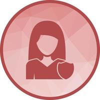 Woman Security Low Poly Background Icon vector