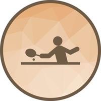 Ping Pong Low Poly Background Icon vector