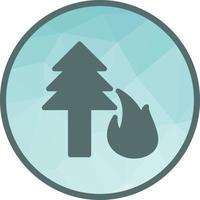 Forest Fire Low Poly Background Icon vector