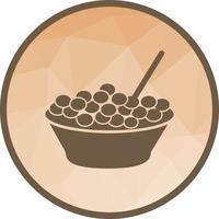 Bowl of Cranberries Low Poly Background Icon vector