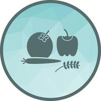 Vegetables Low Poly Background Icon vector