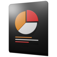 3d graphic of a icon, financial and business percentage pie chart png