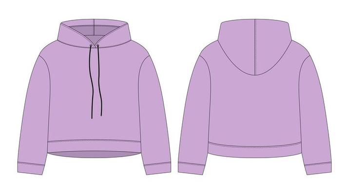 Cropped Hoodie Mockup Vector Art, Icons, and Graphics for Free Download