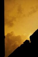 Dramatic Clouds In Dusk Sky In Karachi Pakistan 2022 photo