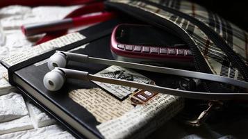 Work Bag And Office Diary On Table in Karachi Pakistan 2022 photo