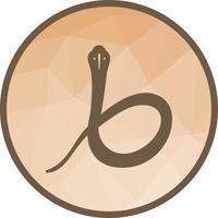 icono de fondo de baja poli de serpiente vector