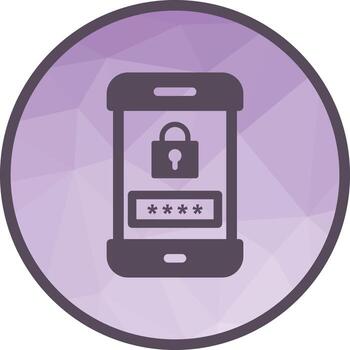 Passcode Low Poly Background Icon vector