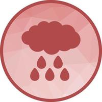 icono de fondo de baja poli de nube de lluvia vector