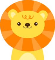 Cute Lion Cartoon Illustration for kids png