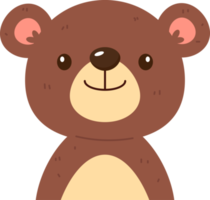 Cute Bear Cartoon Illustration for kids png