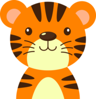 ilustração de desenho animado de tigre bonito para crianças png