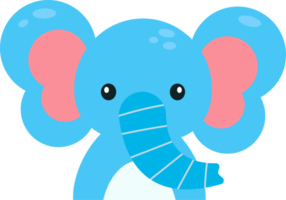 Cute Elephant Cartoon Illustration for kids png