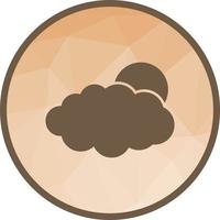 Sun Cloud Low Poly Background Icon vector