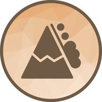 Snow Avalanche Low Poly Background Icon vector