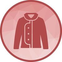 Warm Jacket Low Poly Background Icon vector