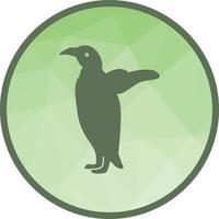 icono de fondo de baja poli pingüino vector