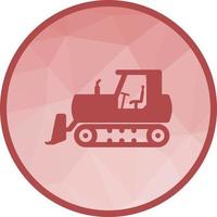 Bulldozer Low Poly Background Icon vector