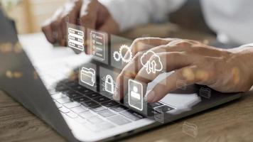 document management concept, online documentation database photo