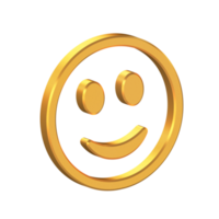 sonrisa emoji icono 3d aislado con fondo transparente, renderizado 3d png