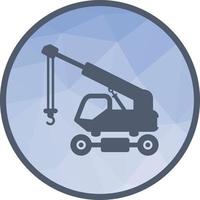 Lifter Crane Low Poly Background Icon vector