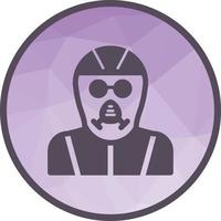 Gas Mask Low Poly Background Icon vector