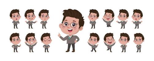 Set of people with different poses vector