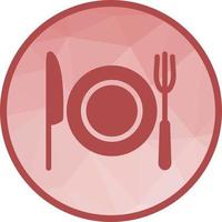 Plate with fork and knife Low Poly Background Icon vector