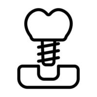 Dental Implant Icon Design vector