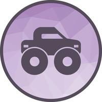 Monster Truck Low Poly Background Icon vector